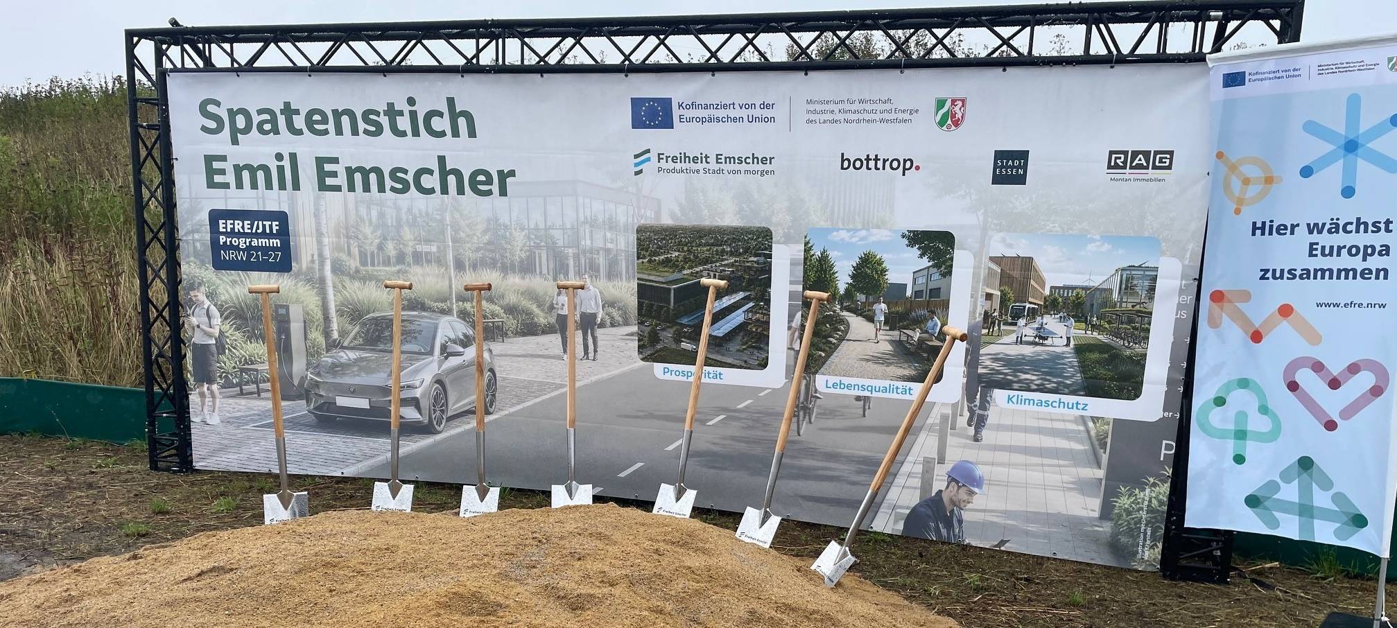 Neues Gewerbegebiet in Essen: Spatenstich für Emil Emscher