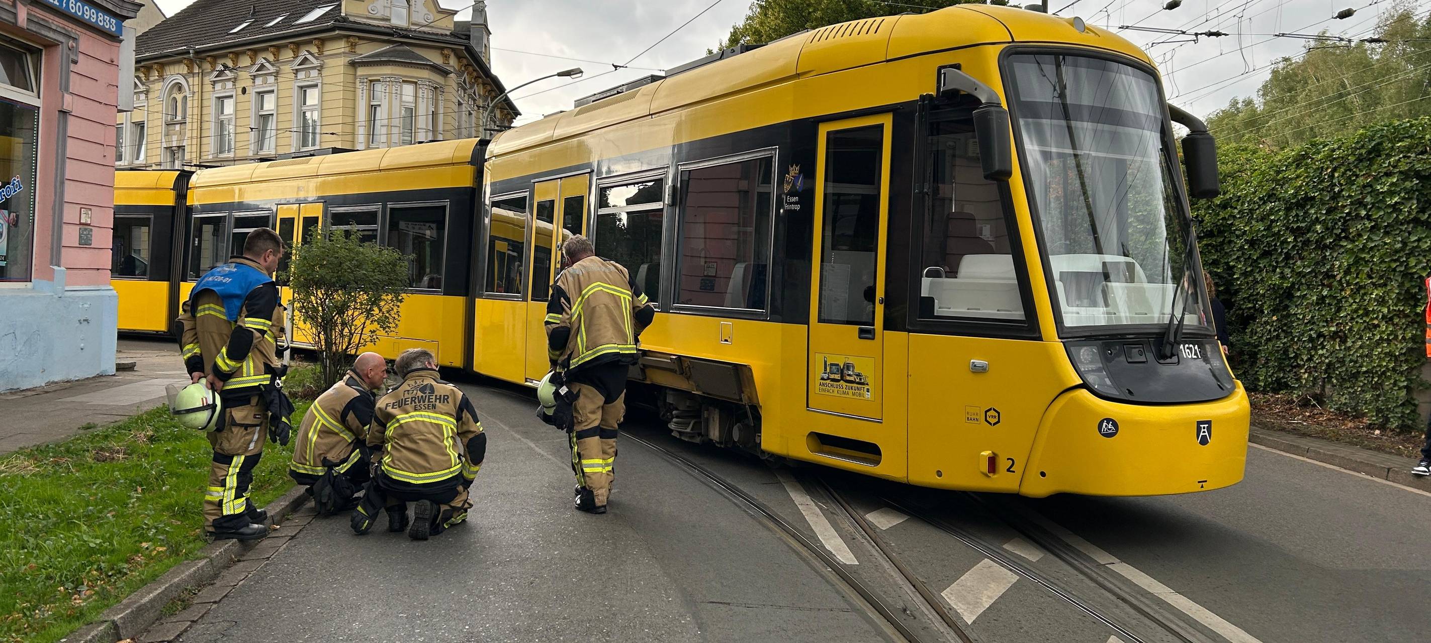 Straßenbahn in Essen entgleist