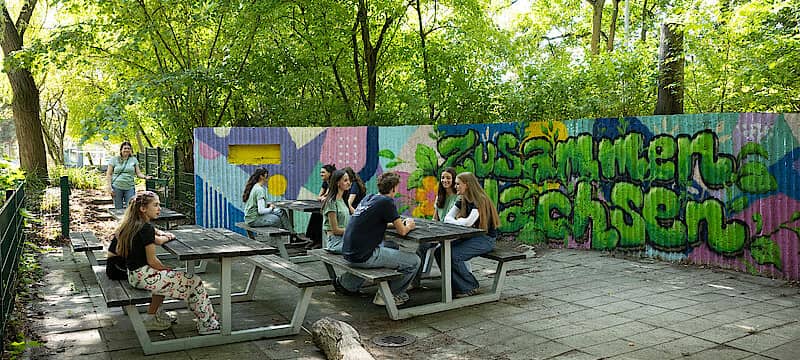 Unterricht in Essen an der frischen Luft - neues Klassenzimmer