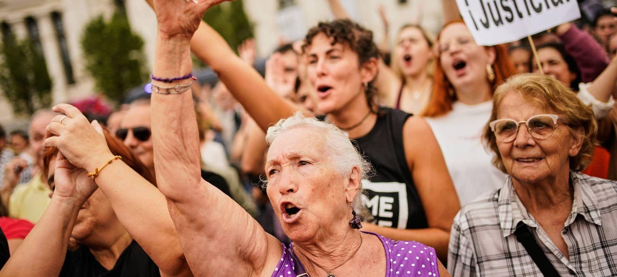 Demonstration gegen hohe Mieten in Madrid