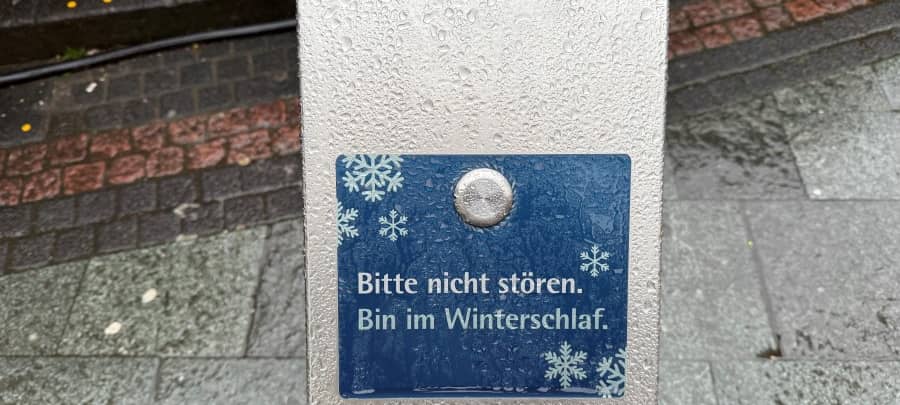 Trinkwasserbrunnen in Essen machen Winterpause