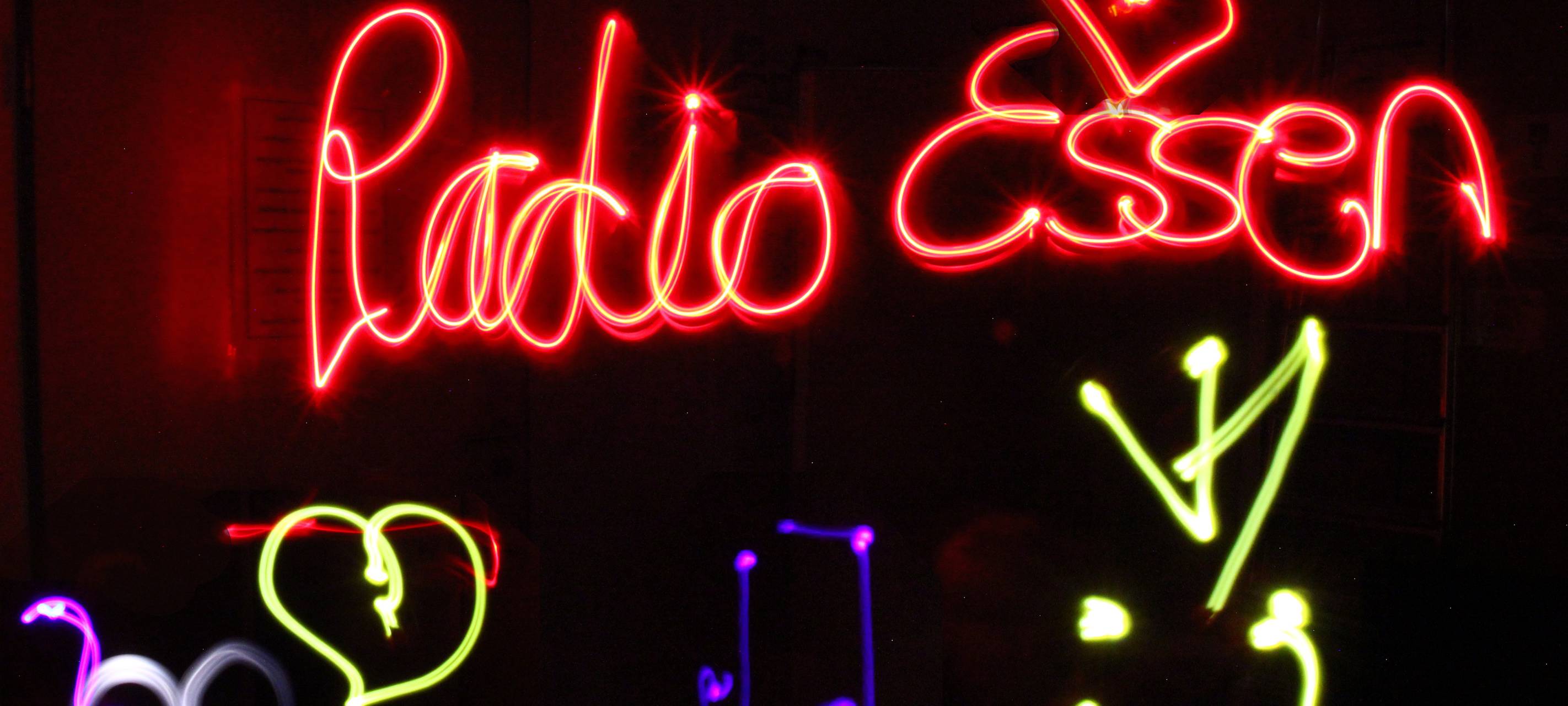 Radio Essen mit Light Painting geschrieben
