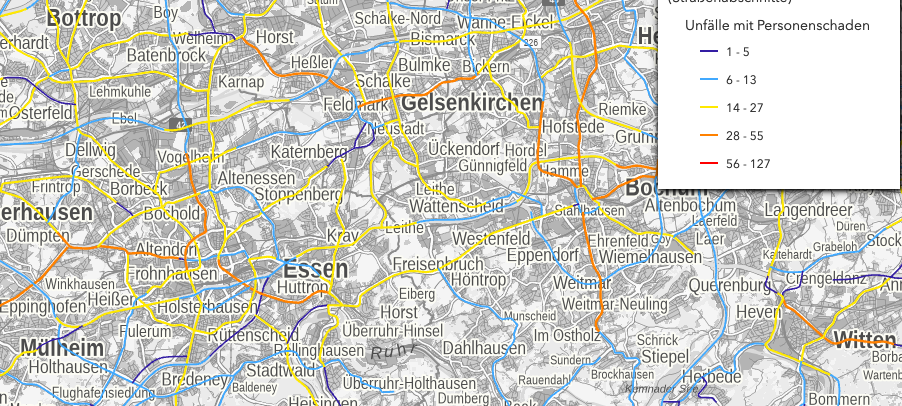 Essen: Unfallstatistik - diese Straßen sind besonders gefährlich