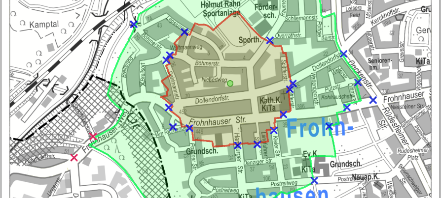 Evakuierungskarte Bombe Essen