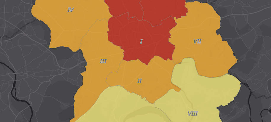 Bei der Inzidenz in Essen gibt es aktuell ein klares Nord-Süd-Gefälle