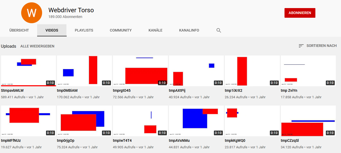 Der merkwürdige Test-Kanal bei YouTube mit Piep-Tönen und rot-blauen Vierecken galt lange als Internet-Mythos, hat aber eine einfache Erklärung.