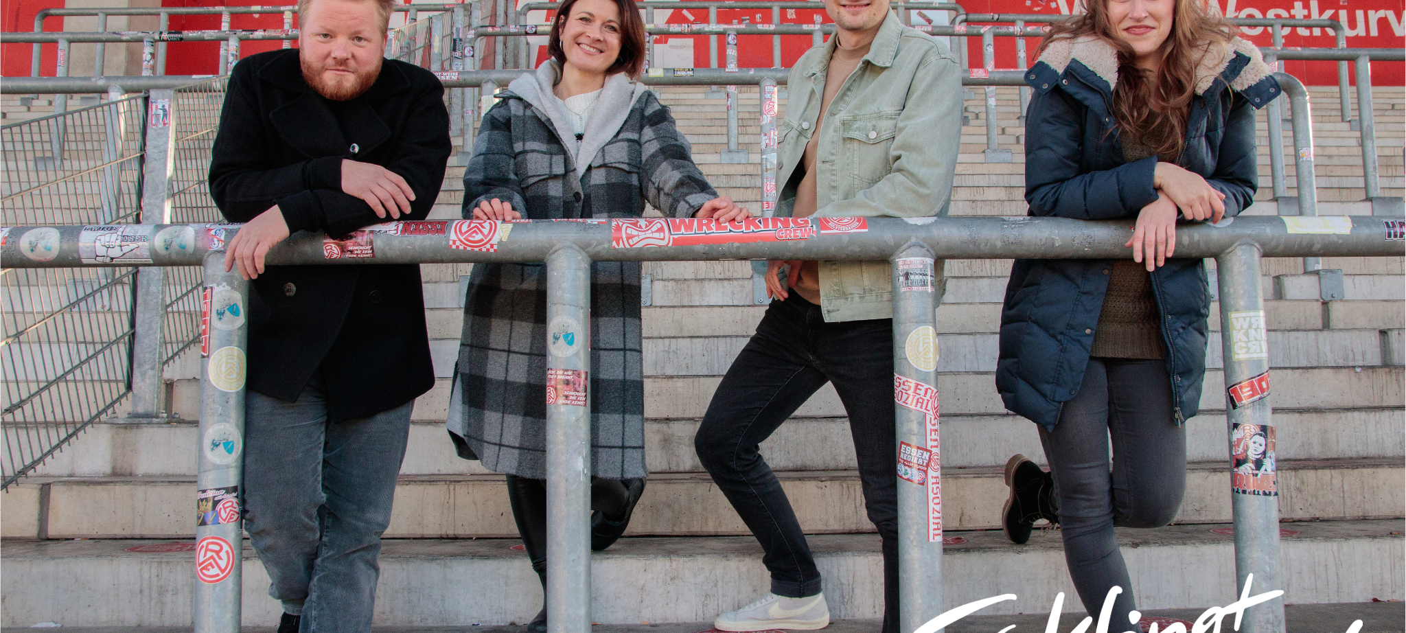 Fabian Schulenkorf, Angela Hecker, Joshua Windelschmidt und Larissa Schmitz Radio Essen