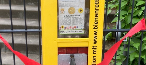 Aus Kaugummiautomat in Essen wird Futterspender: Bienen bekommen Hilfe