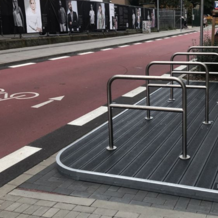 Plattform mit Fahrradständern für Essen geplant