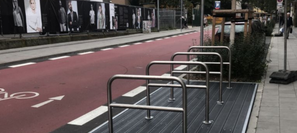 Plattform mit Fahrradständern für Essen geplant