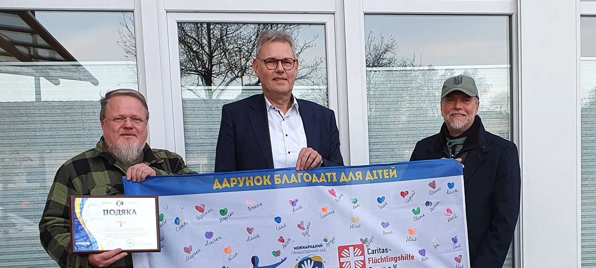 Caritas in Essen spendet für Winterhilfe in der Ukraine