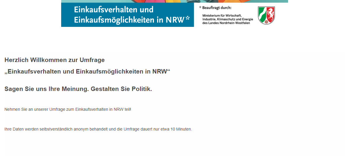 Online-Umfrage: Wo kaufen Menschen in Essen ein?