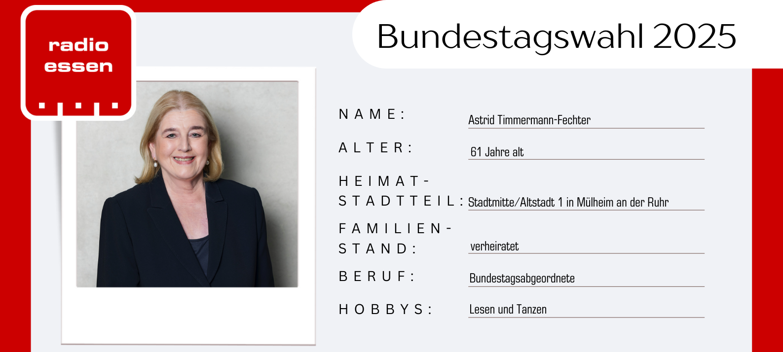 Bundestagswahl 2025 in Essen: Das sind die Kandidaten aus dem Wahlbezirk I