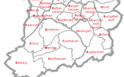 Unsere Stadtteile Ubersicht Der 50 Stadtteile Von Essen Radio Essen