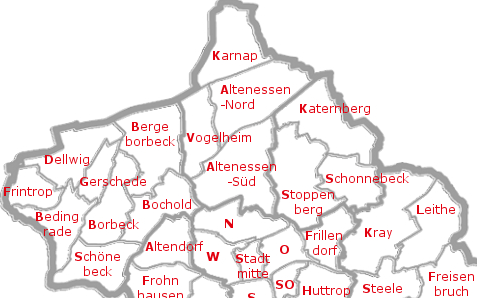 Unsere Stadtteile Ubersicht Der 50 Stadtteile Von Essen Radio Essen