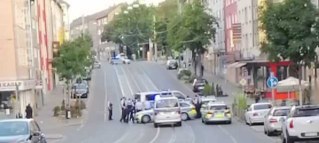 Polizeisperre auf der Altendorfer Straße