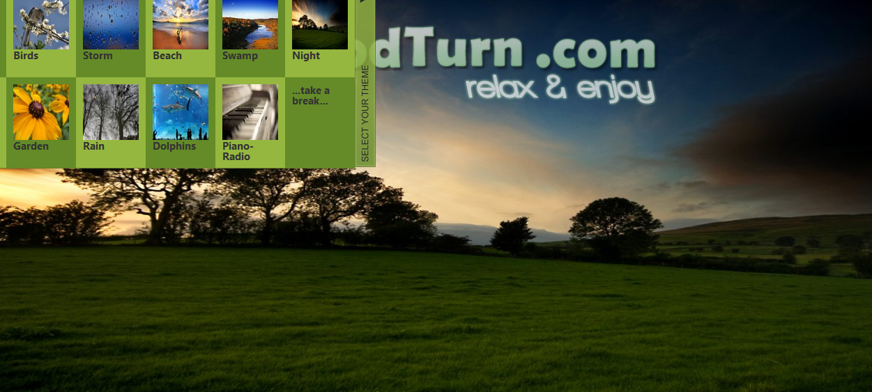 Die Website Mood Turn will bei der Entspannung helfen.