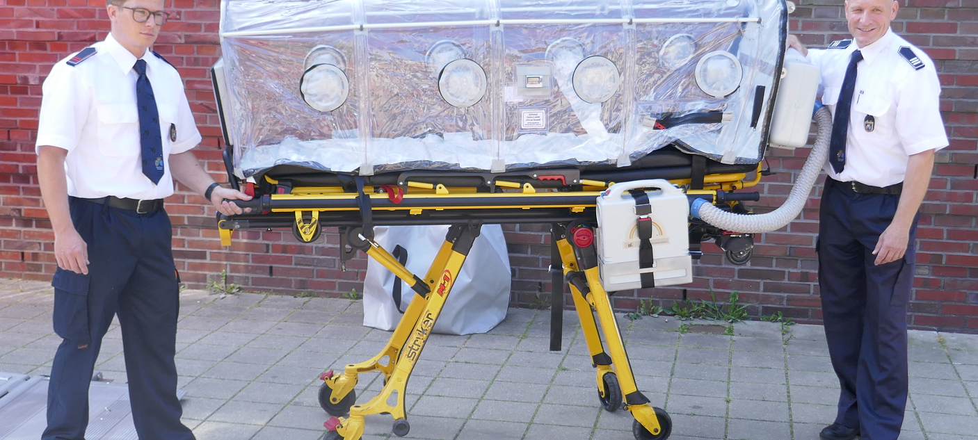 Quarantäne-Trage der Feuerwehr Essen