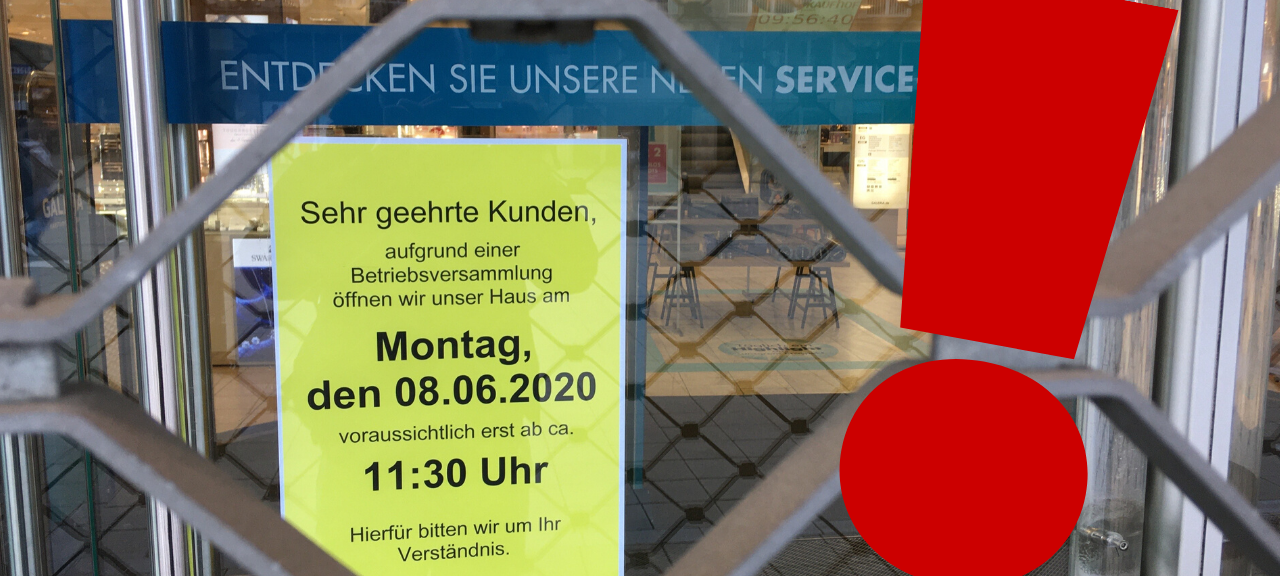 Betriebsversammlung bei Galeria Karstadt-Kaufhof in Essen