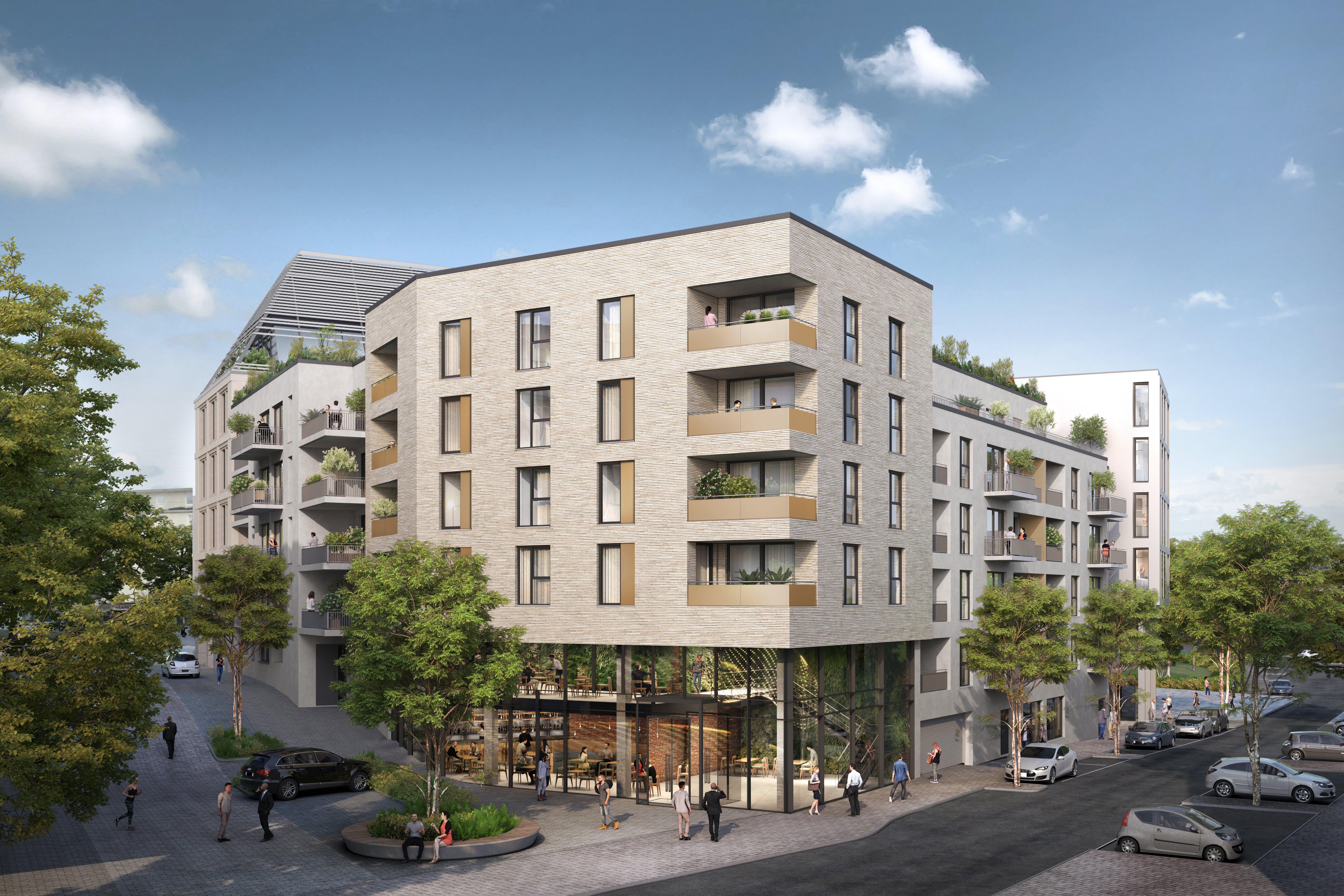 Neubau Wohnkomplex Weberplatz Essen
